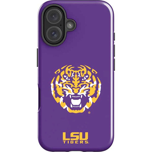 LSU Purple Tiger Mascot iPhone 16 Impact Case
